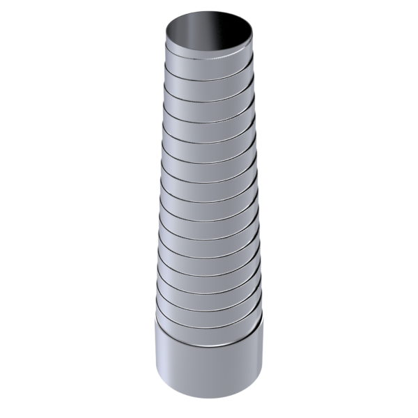 Spiralfeder aus gebläutem Edelstahl vertikal Spiral Springs at stainless steel / vertikal